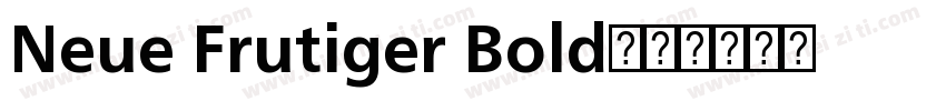 Neue Frutiger Bold字体转换